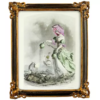 Картина «белый мак» в раме «селин» (object desire) серый 25x40 см.