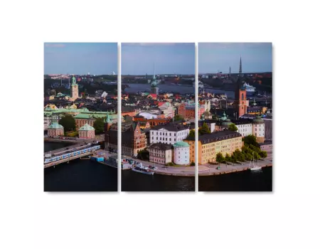 Картина bend of the river (из 3-х частей) (desondo) мультиколор 120x80 см.