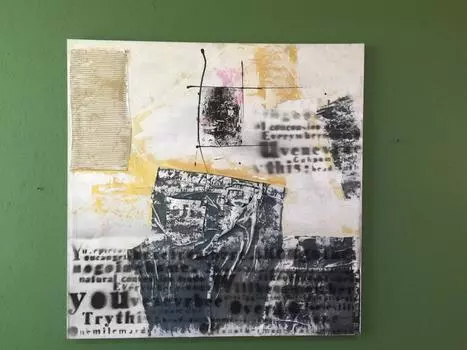 Картина jeans (kare) мультиколор 100x100x3 см.