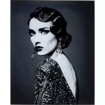 Картина ladys (kare) черный 120x150x4 см.