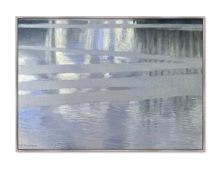 Репродукция картины на холсте lake keitele 1905г. (картины в квартиру) мультиколор 105x75 см.