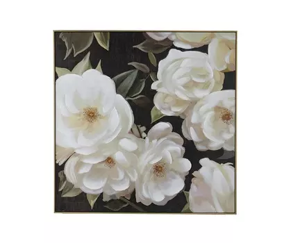 Картина, масло (glasar) белый 100.0x5.0x100.0 см.