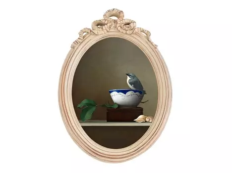 Картина мистер чайкин (object desire) серый 30x45x2 см.