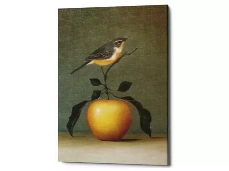 Картина мистер яблочков (object desire) серый 30x43x4 см.