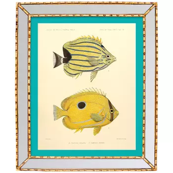 Картина «море волнуется - 71» в раме «аксель» (object desire) желтый 24x29x2 см.