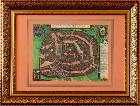 Картина москва, столичный город всей белой руссии (карта успеха) коричневый 84x64 см.