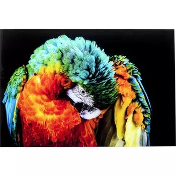 Картина parrot (kare) мультиколор 120x80 см.