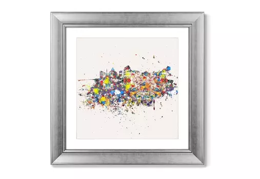 Репродукция картины в раме рим, оптимистическая абстракция, 2016г. (картины в квартиру) мультиколор 60x60 см.