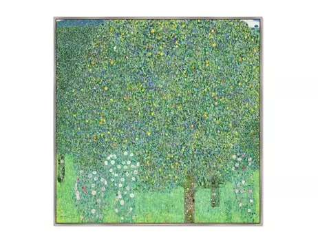 Репродукция картины на холсте розы под деревьями 1905г (картины в квартиру) мультиколор 105x105 см.