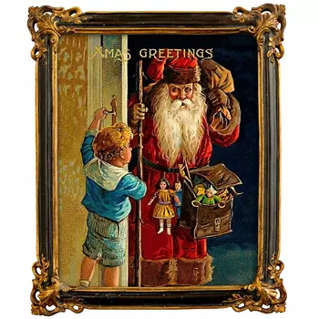 Картина «с новым годом!», версия 2, в раме «селин» (object desire) мультиколор 25x40 см.