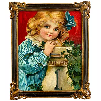 Картина «с новым годом!», версия 7, в раме «селин» (object desire) мультиколор 25x40 см.