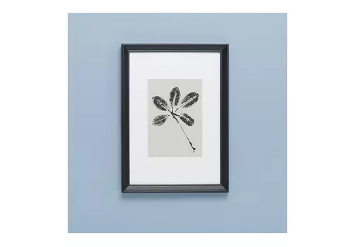 Картина с оттиском листа шеффлеры (wowbotanica) черный 23x32 см.