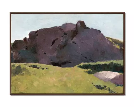 Репродукция картины на холсте the rocky slope 1875г. (картины в квартиру) мультиколор 105x75 см.