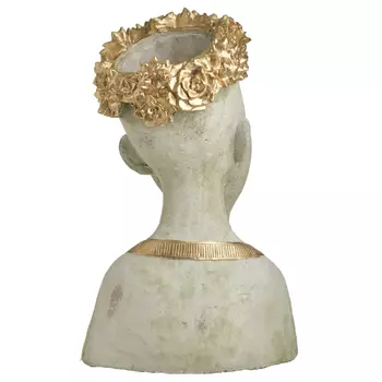 Кашпо face (to4rooms) золотой 27x43x21 см.