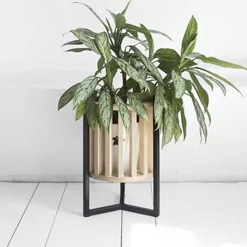 Кашпо куг в натуральном цвете березы (archpole) белый 34x50x34 см.