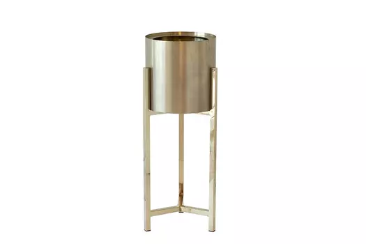 Кашпо металлическое на подставке (золото) (garda decor) золотой 25x70 см.