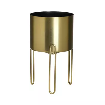 Кашпо на подставке blowoff (to4rooms) золотой 20 см.