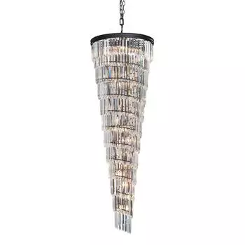 Каскадная люстра vitaluce v5311-1/17 (vitaluce) черный 3800x600 см.