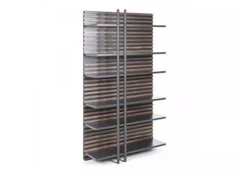 Книжная полка mahon (la forma) коричневый 106x183x36 см.