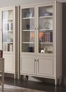 Книжный шкаф modena (fratelli barri) бежевый 110x210x37 см.