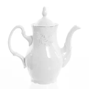 Кофейник платиновый узор (bernadotte) белый