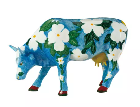 Коллекционная корова cowalina dogwood (cowparade) голубой 37x26x14 см.