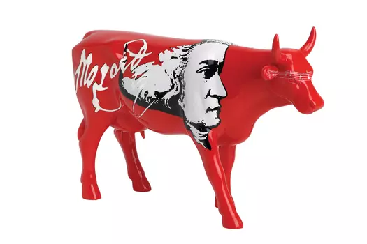 Коллекционная корова moozart (cowparade) красный 30x19 см.