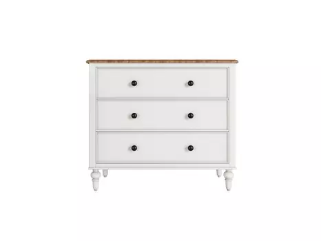 Комод 3 ящика odri (etg-home) белый 90x80x40 см.