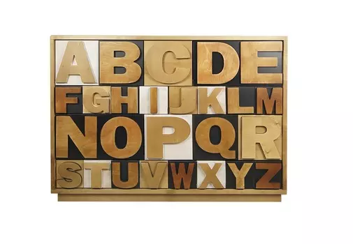 Комод alphabeto birch (etg-home) коричневый 130x102x40 см.