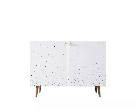 Комод berber две дверки (etg-home) белый 120.0x90.0x45.0 см.