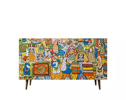 Комод berber (etg-home) мультиколор 150x90x45 см.