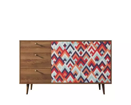 Комод berber (etg-home) мультиколор 150x90x45 см.