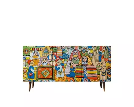 Комод berber (etg-home) мультиколор 160x70x40 см.