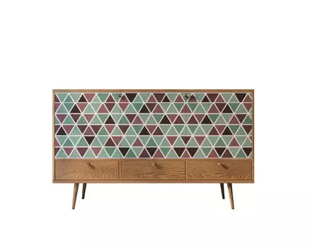 Комод berber (etg-home) зеленый 150x90x45 см.