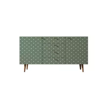 Комод berber (etg-home) зеленый 160x70x40 см.