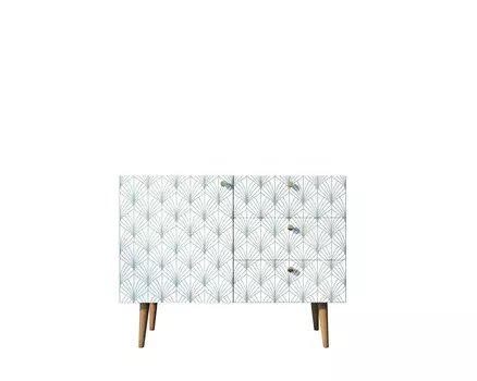 Комод berber (etg-home) зеленый 90x70x40 см.