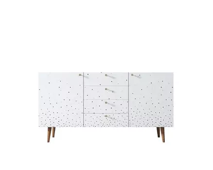 Комод berber с ящиками (etg-home) белый 160.0x70.0x40.0 см.