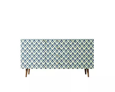 Комод berber с ящиками (etg-home) синий 160x70x40 см.