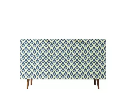 Комод berber три дверки (etg-home) синий 150.0x90.0x45.0 см.