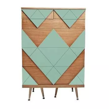 Комод big woo (woodi) голубой 80x120x50 см.