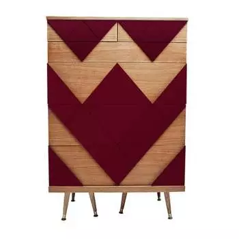 Комод big woo (woodi) красный 80x120x50 см.