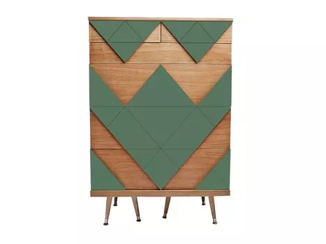 Комод big woo (woodi) зеленый 80x120x50 см.