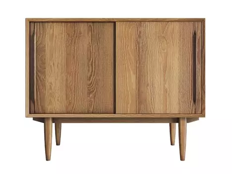 Комод bruni две дверки (etg-home) коричневый 100x80x45 см.