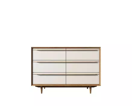 Комод bruni white (etg-home) коричневый 125x80x45 см.