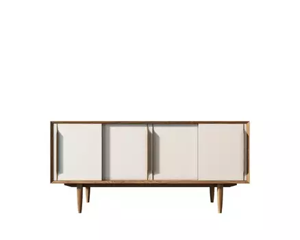 Комод bruni white (etg-home) коричневый 160x75x45 см.