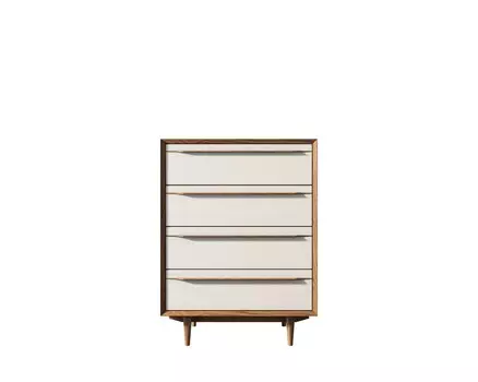 Комод bruni white (etg-home) коричневый 90x100x45 см.