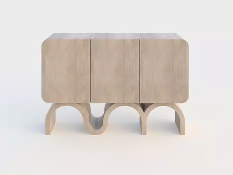 Комод-буфет астрометрия (odingeniy) бежевый 151x103x32 см.