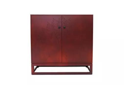 Комод citipati (uniquely) красный 112x110x40 см.