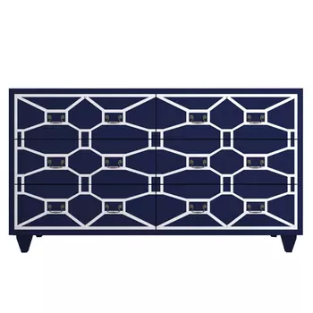 Комод emerald (etg-home) синий 160.0x90.0x43.0 см.