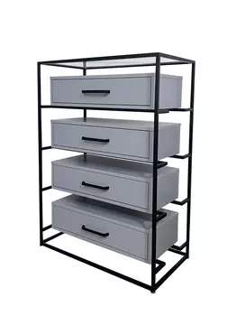 Комод (for miss) черный 77.0x106.0x40.0 см.